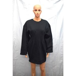 KBB by Kahlana Women's Long Sleeve The Sweatshirt Dress Black Small